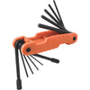 Klein Pro SAE Folding Hex Key Set, 11-Piece