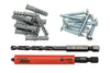 Crescent 3.5 in PH2 u-GUARD Bit, 3/8 in Drill Bit, 10 Screws, 10 Dry Wall Anchors