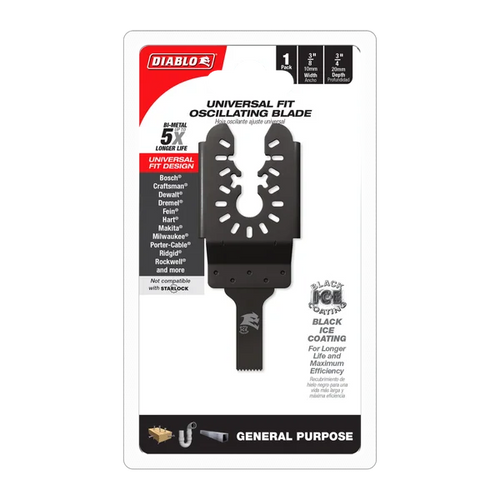 Diablo Demo Demon™ Universal Fit Bi-Metal Oscillating Blade for General Purpose Cuts