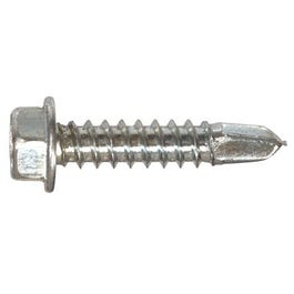 Sheet Metal Self-Drilling Screws, Hex Head, Zinc, 1/4 x 1-In., 1-Lb.