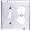 Steel City Switch/Outlet Combination 4-11/16 In. x 4-11/16 In. Square Device Cover